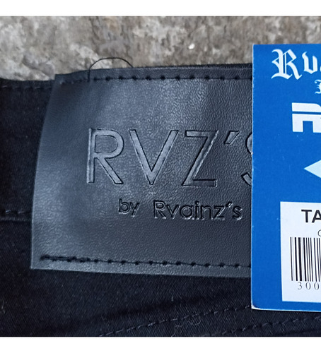 Jeans Negro Strech Entubado Talla Real 32 Marca Rvainz's