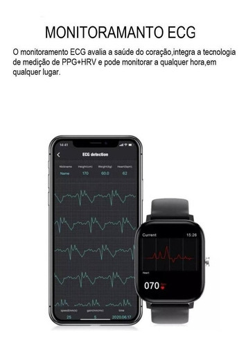 Reloj inteligente Dt36, pantalla táctil: ¡listo! Color de la carcasa: negro