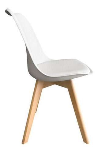 Imagen 8 de 10 de Set De 2 Sillas Tulip Para Comedor Acolchada Madera Begônia