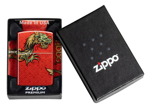 Encendedor Zippo 100% Original Diseño De Dragón 48513