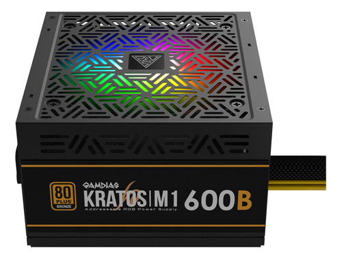 Gamdias Kratos M1-600w Bronce Rgb Placa Base Sync Fuente De.