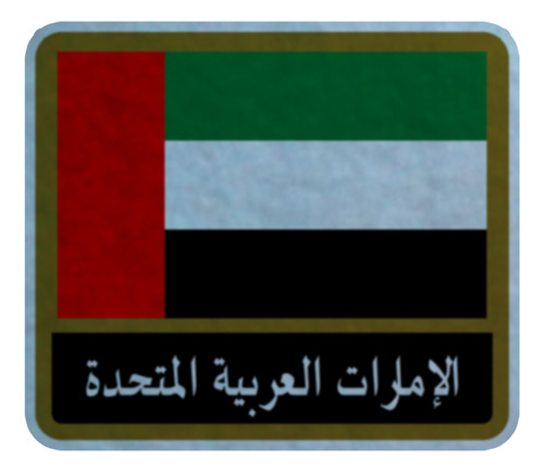 Parche Felpa Para Coser 12cm Set X4 Bandera Emiratos Arabes Emiratos Arabes Unidos-03 Emiratos Arabes Unidos-03
