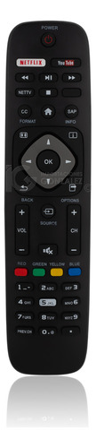 Control Remoto Compatible Con Philips Smart 40pf149 Netflix Y Youtube Incluye 4 Pilas Divitech® Aaa