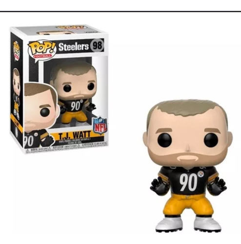 Funko Pop Tj Watt #98 Nfl Pittsburgh Steelers Raro 