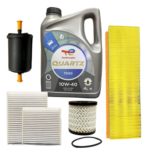 Kit 4 Filtros + Aceite Total 7000 Original Peugeot 208