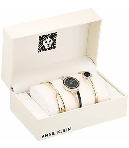 Anne Klein Ak3292lpst Juego De Pulsera Y Reloj Con Cristales