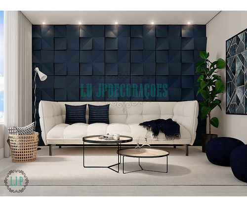 Imagem 6 de 10 de Kit 13m² Placas Pvc 3d Revestimento De Parede 50x5