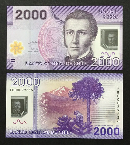 Cedula Do Chile 2000 Pesos 2009 Polimero - Fe