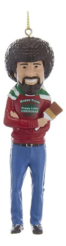 Kurt Adler Bob Ross  Happy Little Christmas  Figura Decorati