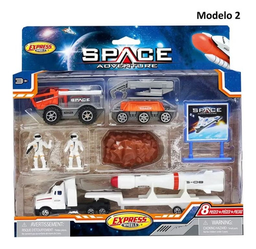 Playset Aventura Del Espacio 8 Piezas Express Wheels Nuevo Multicolor
