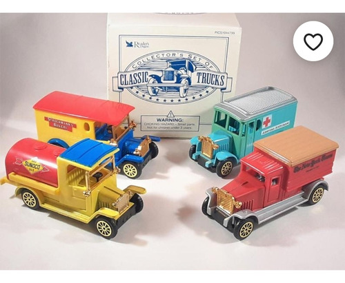 Colección 4 Carros Collector's Set Of Classic Trucks Vintage