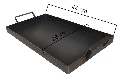 Imagen 2 de 7 de Plancha Bifera 2 Hornalla 44x26 Cm Feroz Con Asas Reforzada