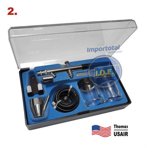 Mini Compresor De Aire 1/4 Hp Incluye* Aerógrafo Thomas