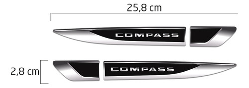 Aplique Lateral Jeep Compass Emblema Resinado Do Para-lama