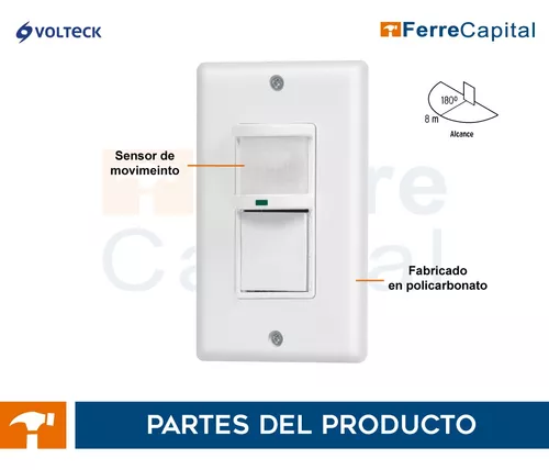 Sensor de movimiento para exterior, Volteck, Sensores De Movimiento, 47231