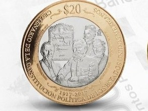 Moneda De 20 Pesos De El Centrnario De La Revolucion 