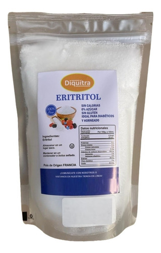 Eritritol 500 Gr, Endulzante No Calorico, Natural