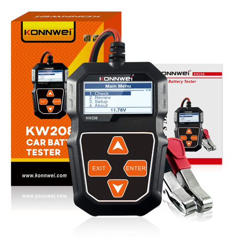 Konnwei Kw208 - Comprobador De Carga De Batería De Coche (12