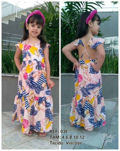 modelo de vestido longo infantil