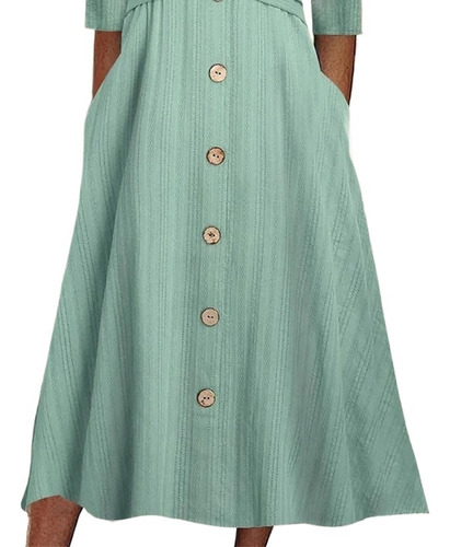Vestido Casual Cruzado Mujer Con Cuello En V