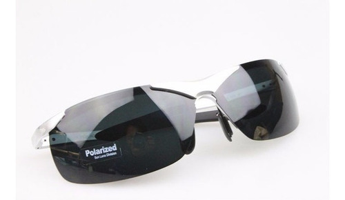 Óculos Masculino Esportivo Estilo Policial Polarizado Prata!