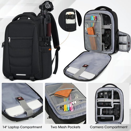 Bolsa Para Cámara Mochila Profesional Para Dslr Slr Mirr...