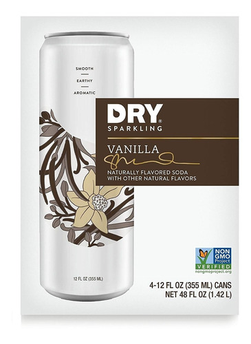 Vainilla Latas De Soda Dry Espumosos 12 Oz, 12 Count - Liger