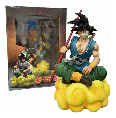 Figura Goku Nube Voladora Baculo Magico Dragon Ball 21cm 