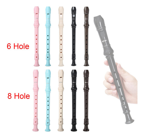 2 Flauta Soprano Instrumento De Flauta Larga Para Rosa 8