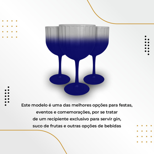 12 Taças Degradê Gin Promoção Frente/verso Personalizadas