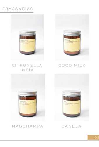 Imagen 4 de 6 de Velas Aromáticas Aroma Therapy Candle - Cera Soja -vidrio