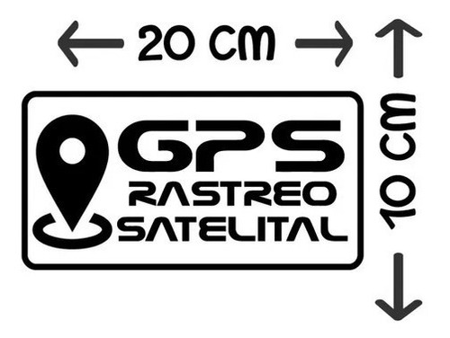 Calcomania Vehicular  Gps Rastreo Satelital Sticker Dos Und