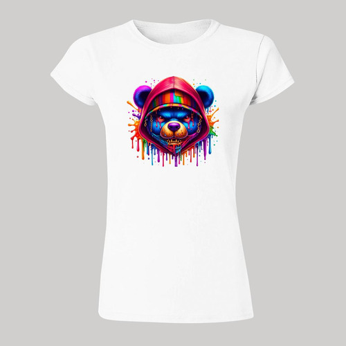 Playera Mujer Oso Psicodélico 000045b