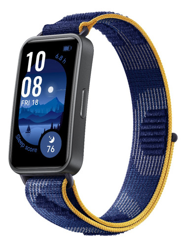 Smartband, Huawei Band 9, Azul Bisel Preto Desenho da pulseira Nailon