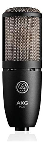 Akg Pro Audio P220 Microfono De Condensador Vocal, Negro, 6,