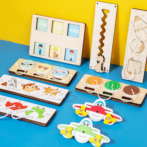 2 Tablero Ocupado Portátil Motor Skill Dinosaurio