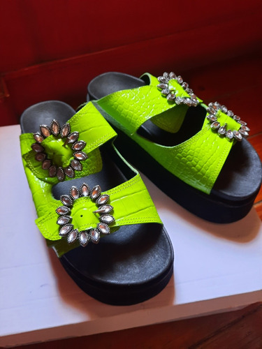 Sandalias Verdes Mujer 