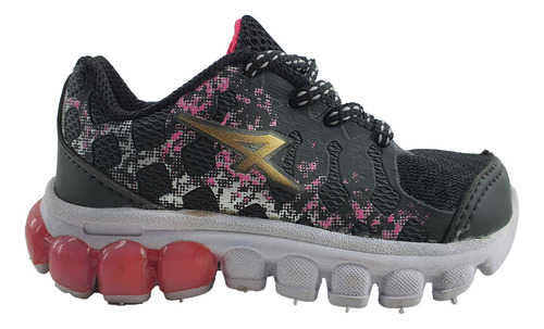 Zapatillas Athix Running Niña Planty Baby Neg-rosa Cli