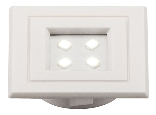 Spot Led De Embutir Quadrado Branco 1w 6000k Bivolt 110V/220V