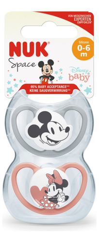 Nuk Space 0-6m Mickey Mouse Disney Chupete Para Bebés