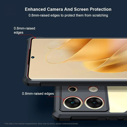 Funda Para Infinix Zero 30 5g Anillo Tener Vidrio Membrana