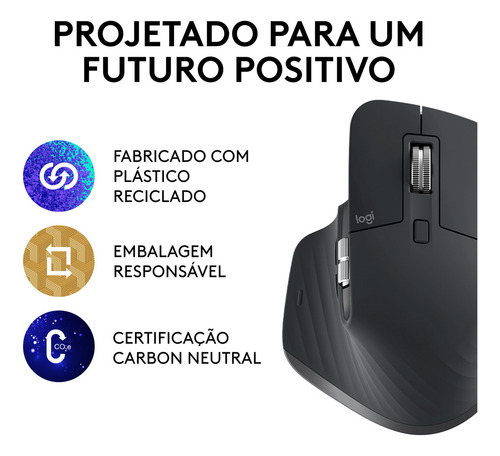 Mouse Sem Fio Logitech Mx Master 3s - Grafite Grafite