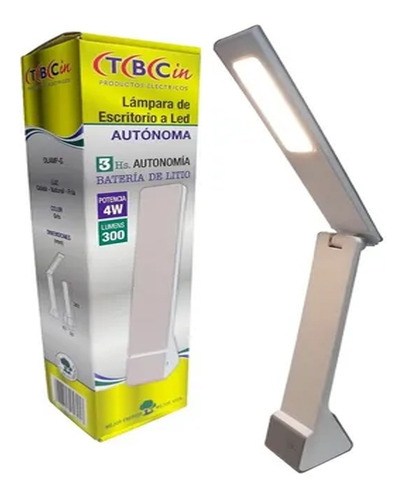 Imagen 1 de 9 de Lampara Velador Moderno Escritorio Led 4w Autonomo Usb Tbcin