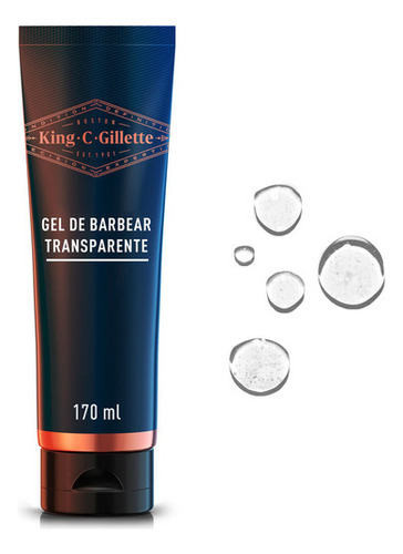 Gel de afeitar transparente King C. Gillette 170 ml