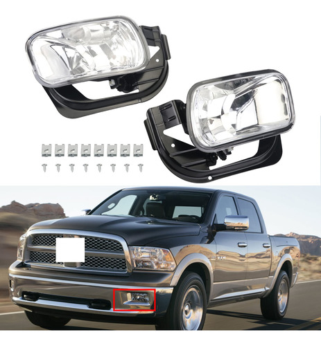 Aokaili Conjunto Luz Antiniebla Para Dodge Ram Lampara