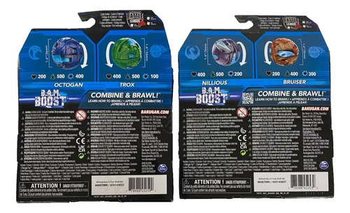 Bakugan Brawl Bros Octogan V Trox Nillious V Bruiser Walmart