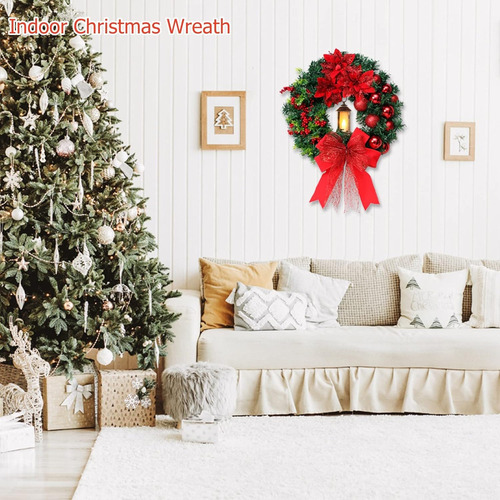 Zj Promoção De Grinalda De Porta De Natal Com Decoração De