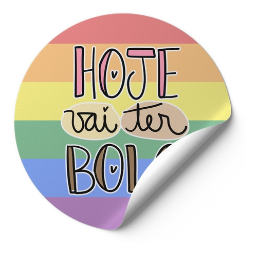 240 Tag Etiquetas Adesivo Comida Doce Hoje Tem Bolo Lgbtqia+