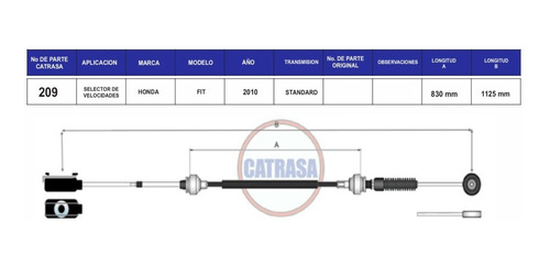 Chicote Selector De Velocidades Honda Fit Estandar 