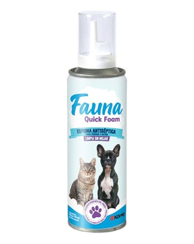 Espuma Baño Seco Limpieza Perros Y Gatos Fauna Quick Foam